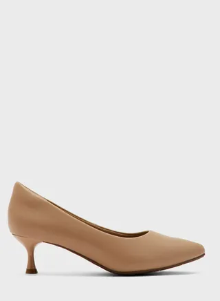 Pointed Toe Mid Heel Pumps