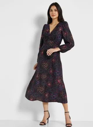 V-Neck Detail Dress