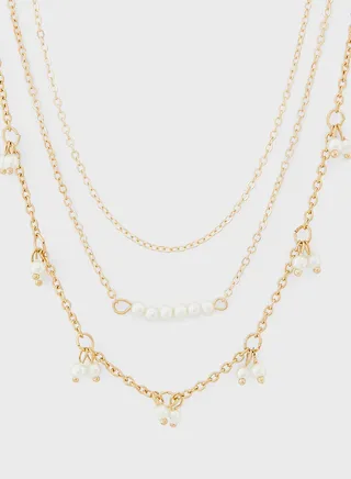 Pearl Detail Layered Necklace