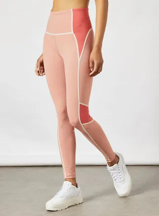 Lux High-Waisted Colorblock Leggings