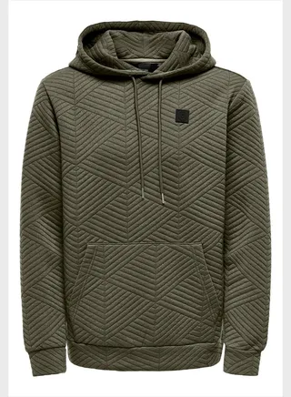 Logo Quilted Hoodie