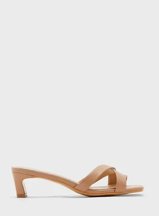Cross Over Toe Post Mule Sandal