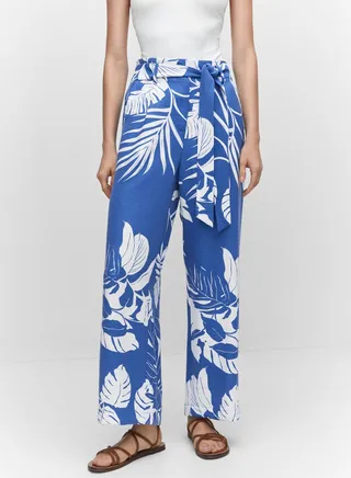 High Waist Floral Printed Pants