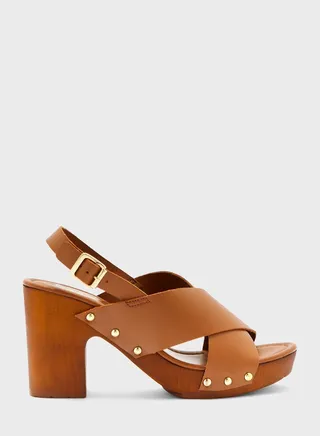 Ankle Strap Mid Heel Sandals