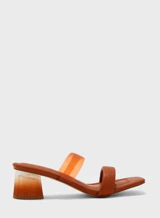 Double Strap Low Heel Sandals