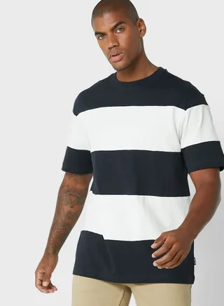 Striped Crew Neck T-Shirt