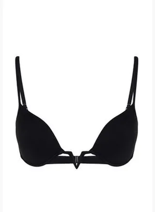 Black Balconette V Accessory Bikini Top