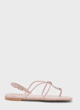 Cross-Over Flat Slingback Sandal