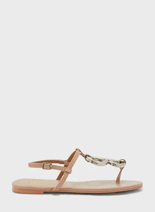 Cross-Over Flat Slingback Sandal