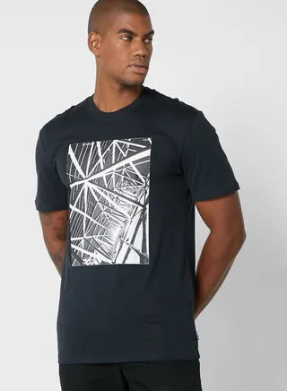 Casual Printed Crew Neck T-Shirt