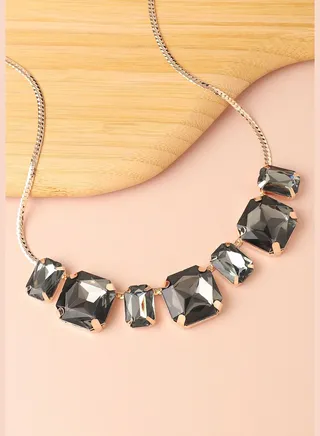 Gold Plated Designer Stone Party Necklace For Women