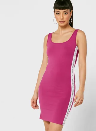 Logo Knitted Bodycon Dress