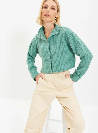 Button Down Knitted Cardigan