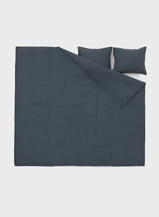 Washed Cotton Duvet Cover Set-264X229 50X80