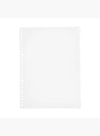 Eva Case with Zipper for Binder, 26 Holes, B5, Clear