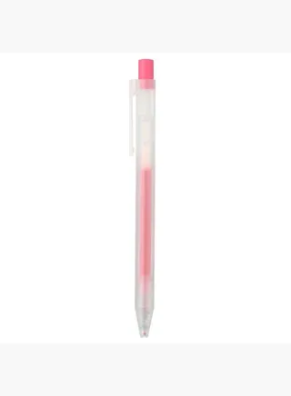 Gel Ink Knock Type Ballpoint Pen, 0.5 mm, Pink