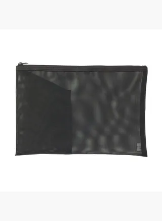 Nylon Mesh Case with Pocket, A5, Black