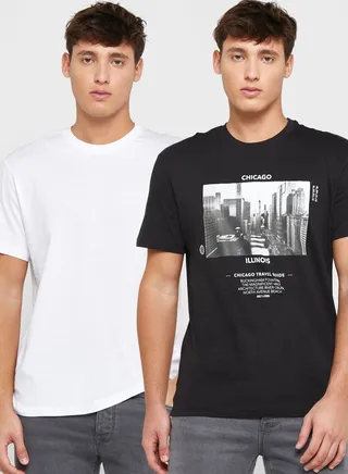 2 Pack Essential Crew Neck T-Shirt