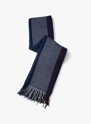 Striped Scarf Soft Touch Tasseled