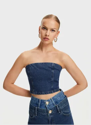 Bardot Knitted Crop Top