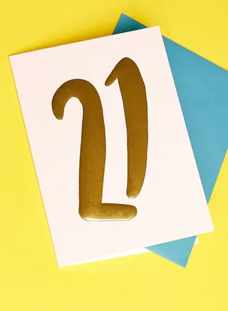 Age 21 Year Card