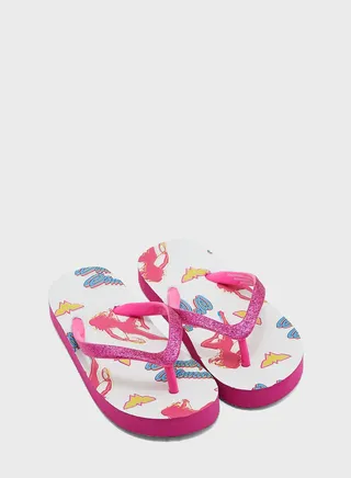 Kids Wonder Woman Flip Flops