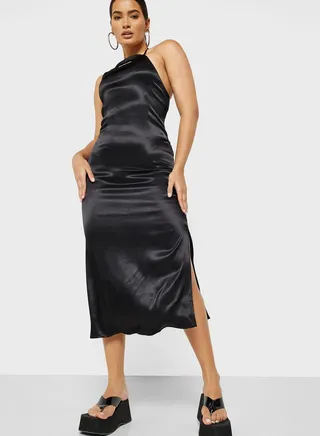 Knitted Logo Detail Dress