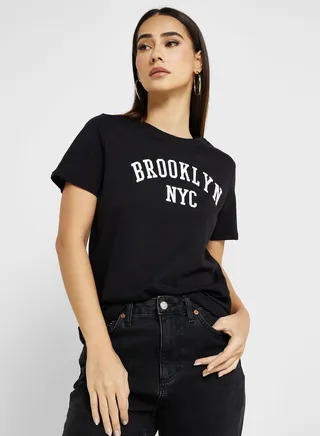 Round Neck Graphic T - Shirt