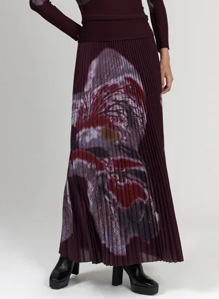 High Waist Printed Skirt