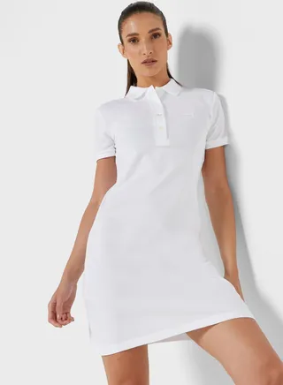 Button Detail Polo Dress