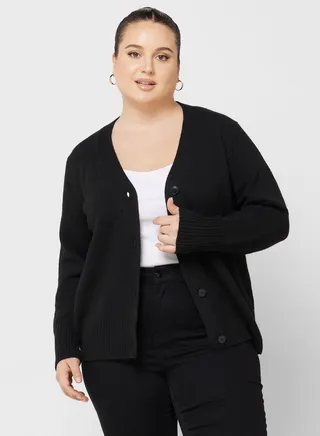 V-Neck Knitted Cardigan