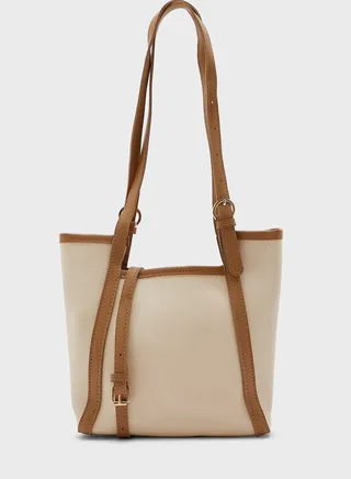 Two Tone Tote Handbag