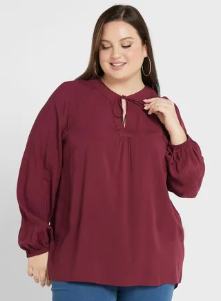 Puff Sleeve Knitted Top