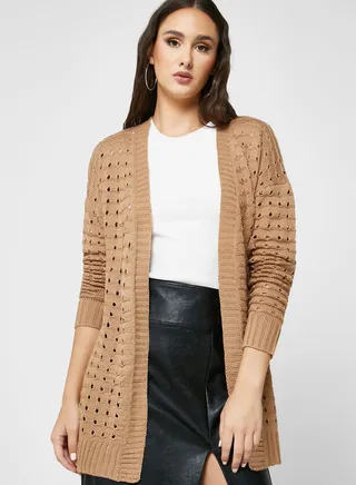 Patterned Longline Cardigan