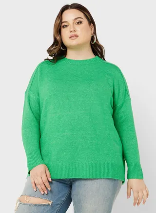 Round Neck Knitted Sweater