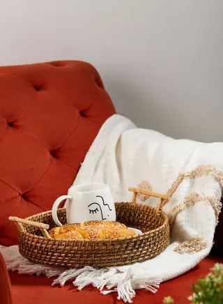 Rattan Tray With Handles