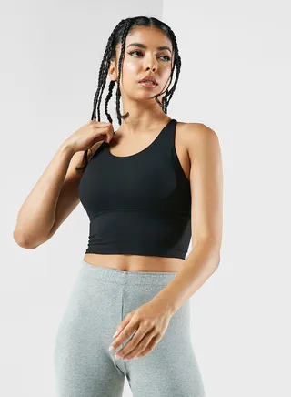 Athletic Sports Bra With Strappy Back