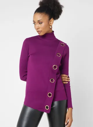 Button Detail Coat
