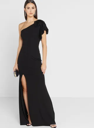 One Shoulder Dress With Slit
