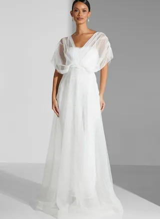 Tulle Overlay Dress