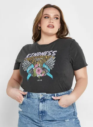 Round Neck Graphic T-Shirt