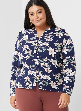 Printed Button Down Shirt