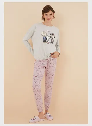 Crew Neck Pyjama Top And Pants