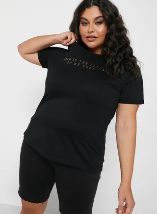 Printed V-Neck Top