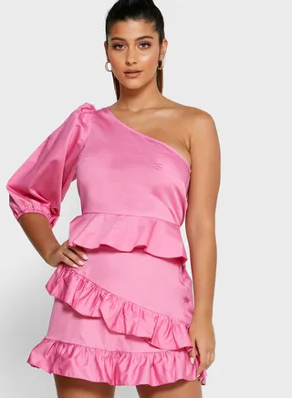 Tie Waist One Shoulder Top