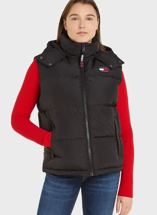 Zip Through Puffer Vest Jacket