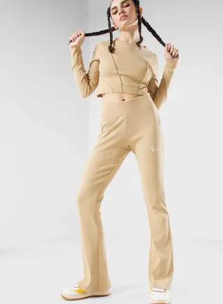 Small Signature Flared Rib Leggings