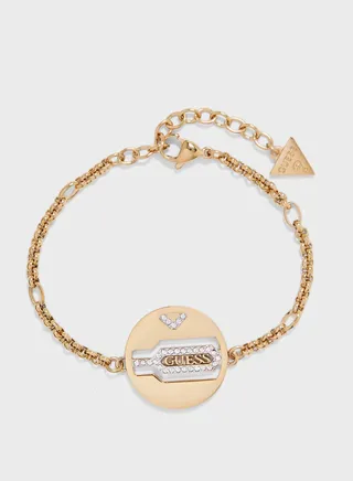 Round Plaque And Hexagon Bracelet