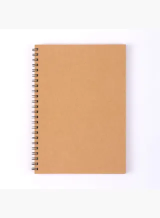Kraft Paper Monthly Planner Notebook, A5, Beige