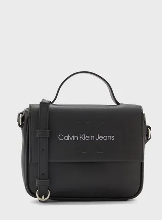 Sculpted Boxy Flap Crossbody Bag
